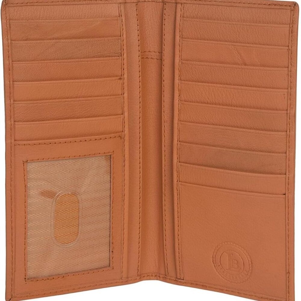 Leather Bifold Wallet Men's Genuine Leather Card Holder Clutch Tan
